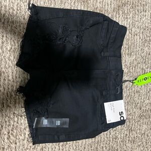 SO Black High-Rise Denim Shorts